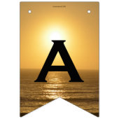 Bannière À Fanions Bonne année (coucher du soleil) Personnalisez les (Troisième drapeau)