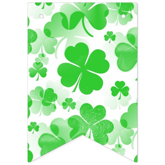 Bannière À Fanions BONNE CHANCE shamrock - Motif transparent 2a (Troisième drapeau)