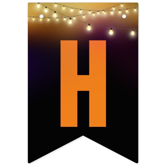 Bannière À Fanions Bonne fête d'Halloween (Deuxième drapeau)