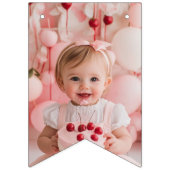 Bannière À Fanions Bonne fête rose d'anniversaire (Premier drapeau)