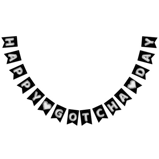 Bannière À Fanions Bonne Gotcha Day Silver Foil Ballons (Tout)