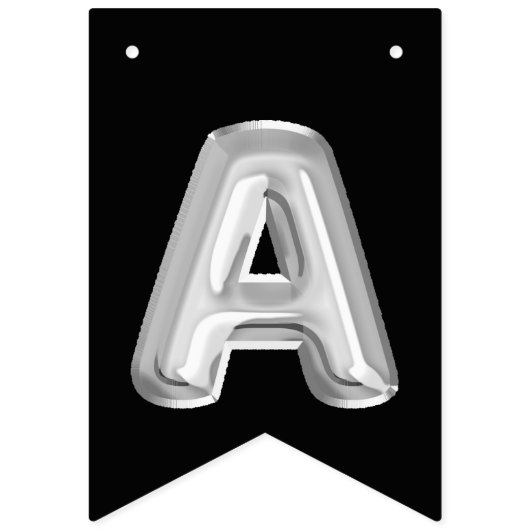 Bannière À Fanions Bonne Gotcha Day Silver Foil Ballons (Deuxième drapeau)