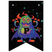 Bannière À Fanions Bonne Halloween Monster Trick ou Treat (Troisième drapeau)