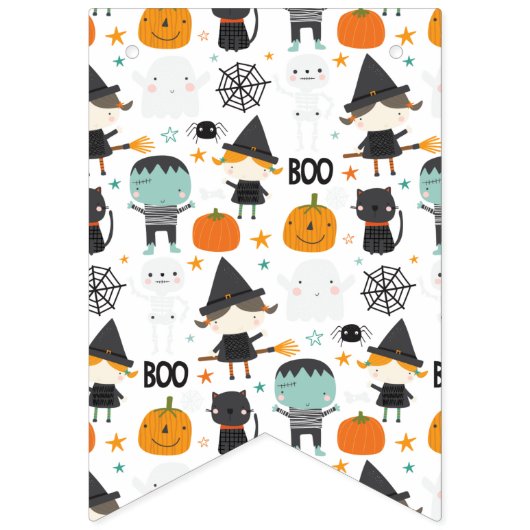 Bannière À Fanions BONNE Halloween TRICK OU TRAITEMENT (Premier drapeau)