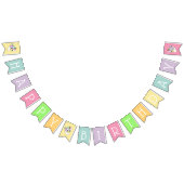 Bannière À Fanions Bonne licorne d'anniversaire (Tout)