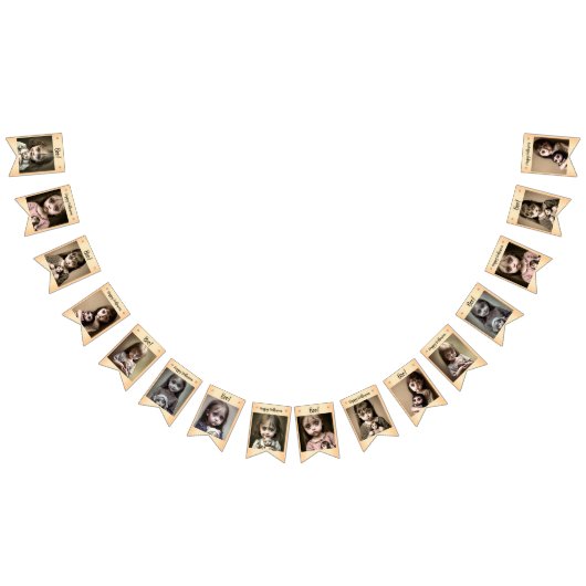 Bannière À Fanions Bonne petite fille d'Halloween avec poupées Éffray (Tout)