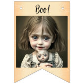 Bannière À Fanions Bonne petite fille d'Halloween avec poupées Éffray (Premier drapeau)