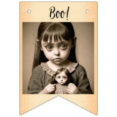 Bannière À Fanions Bonne petite fille d'Halloween avec poupées Éffray (Troisième drapeau)