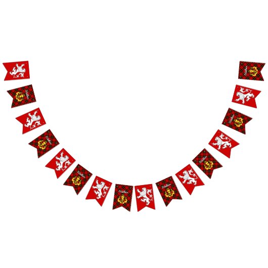 Bannière À Fanions Bouclier et tartan du blason de Wallace  (Tout)