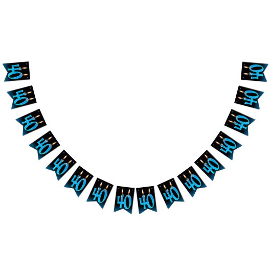 Bannière À Fanions Bougies à bougies à 40 ans (Tout)