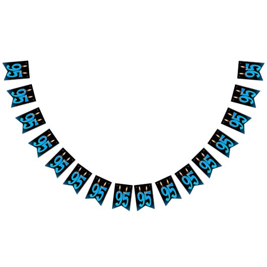 Bannière À Fanions Bougies à globes oculaires pour 95e anniversaire (Tout)