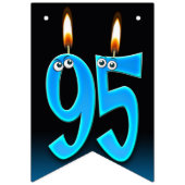 Bannière À Fanions Bougies à globes oculaires pour 95e anniversaire (Premier drapeau)