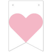 Bannière À Fanions Bouton blanc et rose marine (Deuxième drapeau)