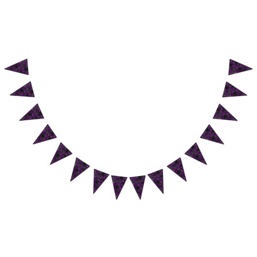 Bannière À Fanions Bouton de Mariage gothique Rose violet et noir (Tout)