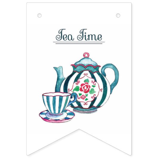 Bannière À Fanions Bouton de partie de soudure - Tea Party (Premier drapeau)