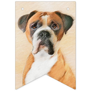 Bannière À Fanions Boxer Dog Peinture Non Décroché Art animal origina