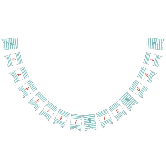 Bannière À Fanions Boy Balloon Themed First Birthday Banner (Tout)