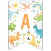 Bannière À Fanions Boy Blue Dinosaur fête d'anniversaire (Deuxième drapeau)