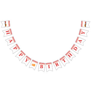 Bannière À Fanions Boy Citrouille Patactor Red Birthday Banner