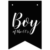 Bannière À Fanions Boy of the Sixties 1960 Typographie noir blanc (Deuxième drapeau)