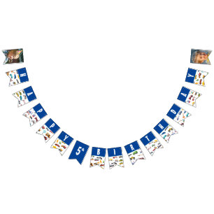 Bannière À Fanions Boy Photo Cars Véhicule Motif Fête d'anniversair