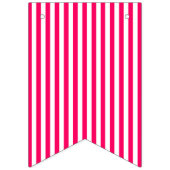 Bannière À Fanions Brayures turquoise et rose chaud Joyeux anniversai (Premier drapeau)