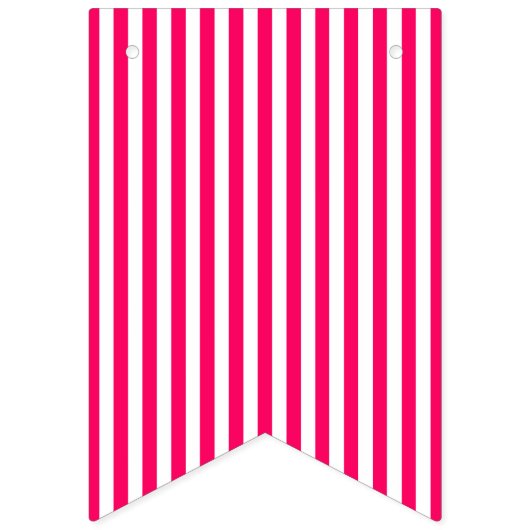 Bannière À Fanions Brayures turquoise et rose chaud Joyeux anniversai (Premier drapeau)