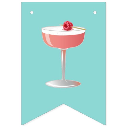 Bannière À Fanions Bride to Be Raspberry Cocktail Bunting Banner (Deuxième drapeau)