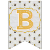 Bannière À Fanions Bride To Bee - Honeycomb-extra abeilles (Troisième drapeau)
