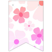 Bannière À Fanions Bright Joyeux Anniversaire Bubble Gum Rose Peach F (Premier drapeau)