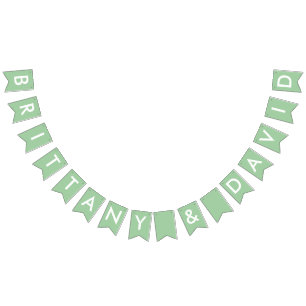 Bannière À Fanions Brittany et David Fête des mariées Banner