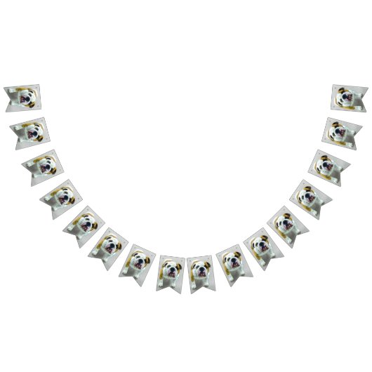 Bannière À Fanions Bulldog Painting - Joli art original chien (Tout)