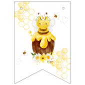 Bannière À Fanions Bumble bee joyeux anniversaire (Premier drapeau)