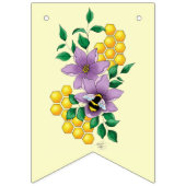 Bannière À Fanions Bumblebebee Lavender fleurs Jaune (Premier drapeau)