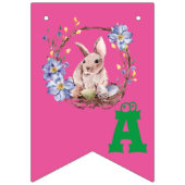 Bannière À Fanions Bunny célèbre la fête de Pâques (Deuxième drapeau)