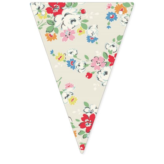 Bannière À Fanions Bunting Floral Vintage. (Seizième drapeau)