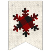 Bannière À Fanions Burlap et plaid Joyeux Noël (Premier drapeau)