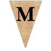 Bannière À Fanions Burlap Jute Bunting "Family Desserts" (Troisième drapeau)