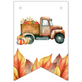 Bannière À Fanions Camion de récolte d'automne, Citrouille Patch, fêt (Premier drapeau)