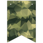 Bannière À Fanions Camouflage géométrique vert. Camo ton (Troisième drapeau)