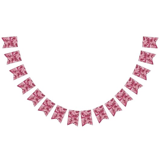Bannière À Fanions Camouflage rose (Tout)