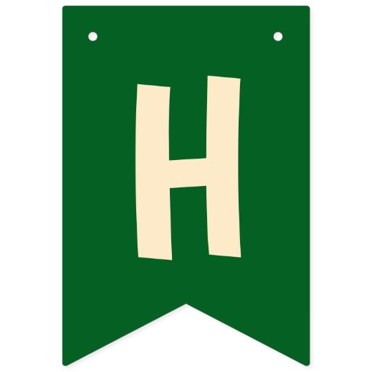 Bannière À Fanions Camping Vert Anniversaire Fête Joyeux Anniversaire (Deuxième drapeau)