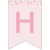 Bannière À Fanions Candy Gingerbread Maison rose Anniversaire (Deuxième drapeau)