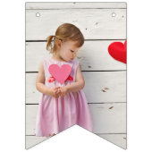 Bannière À Fanions Candy Gingerbread Maison rose Anniversaire (Premier drapeau)