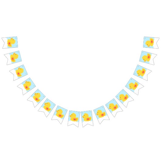 Bannière À Fanions Caoutchouc jaune et rose (Tout)