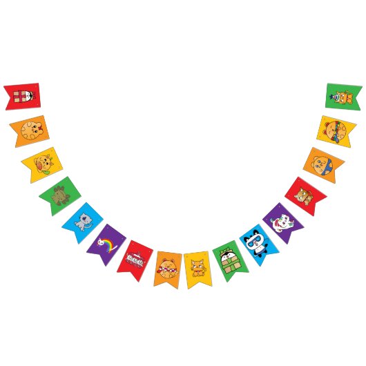 Bannière À Fanions Caractère arc-en-ciel (Tout)