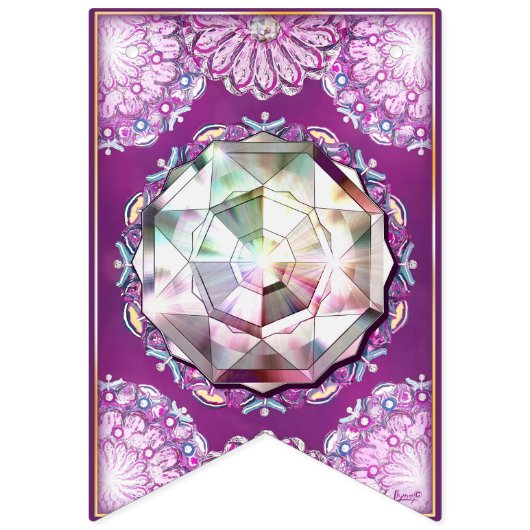 Bannière À Fanions Cardinal Red Rosace (Deuxième drapeau)