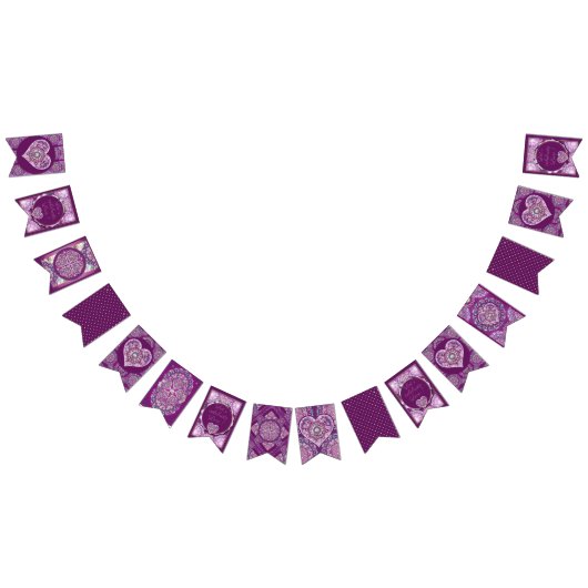 Bannière À Fanions Cardinal Red Rosace (Tout)