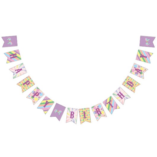 Bannière À Fanions Carnaval - fête foraine - pastel - anniversaire - (Tout)