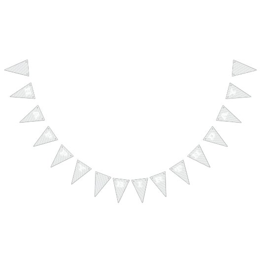 Bannière À Fanions Carré blanc en relief (Tout)